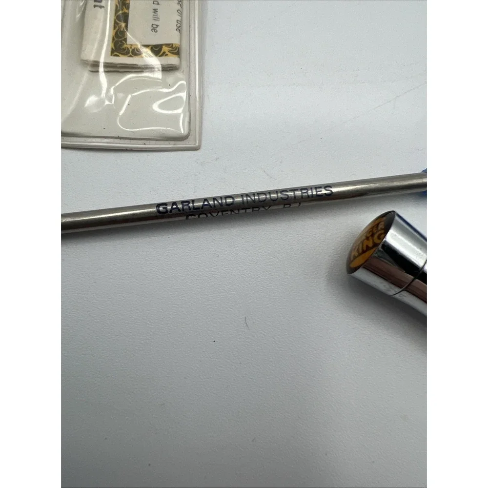 Vintage Garland‎ Bubble Top Pen Burger King Black Silver